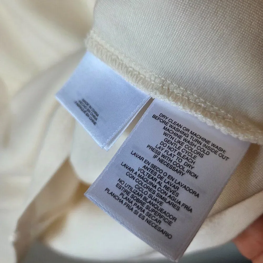 EUC LIKE NEW ANNE KLEIN CREAM BOATNECK BATWING TOP SIZE MEDIUM